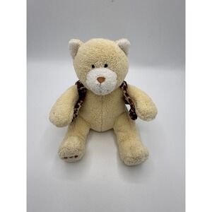Harley-Davidson 2003 Plush Teddy Bear Cream Leopard Print Vest Biker Collectible